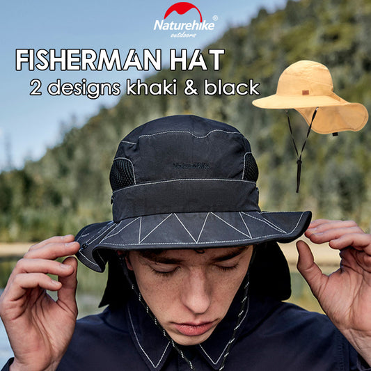 Naturehike Fisherman Hat Camping Outdoors Folding Shawl Breathable Cap Hats Chair Double Visor MZ014 FS531