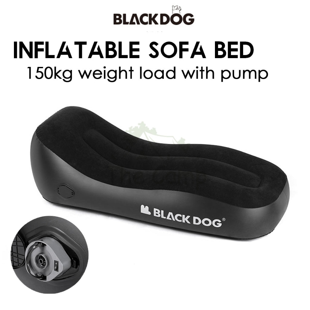 Blackdog Inflatable Sofa Bed Outdoor Camping Chair Inflation Bed Mattress Table Flysheet Tarp Black Pump CBD2300DZ010