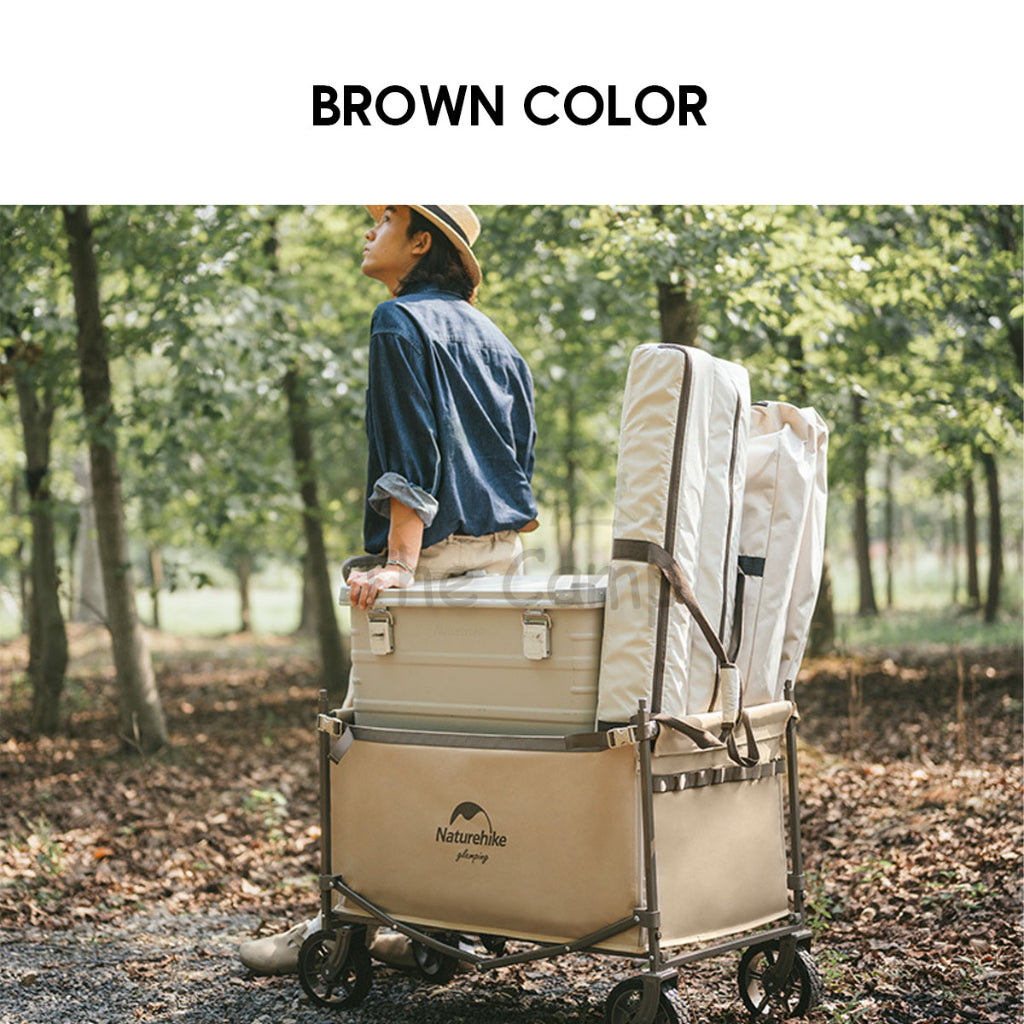 Naturehike TC07 Wagon Cart with Shade Roof 149L Camping Trolley Fast Easy Folding Table Top CNH22JU014