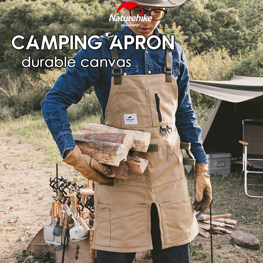 Naturehike Camping Apron Outdoor Wear Resistant Stain Resistant Storage Apron Picnic Barbecue Work Cloth NH20PJ127