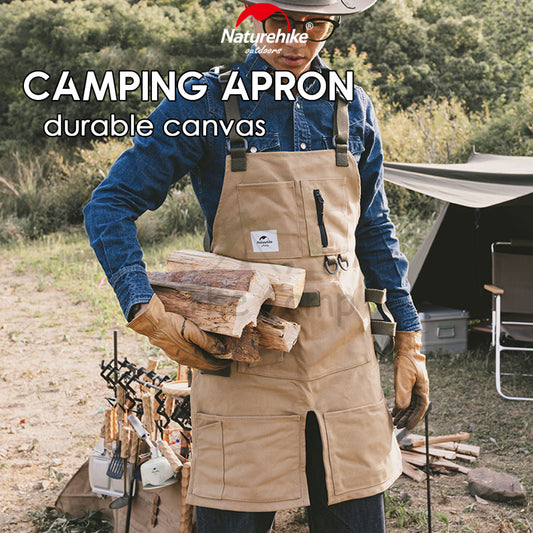 Naturehike Camping Apron Outdoor Wear Resistant Stain Resistant Storage Apron Picnic Barbecue Work Cloth NH20PJ127