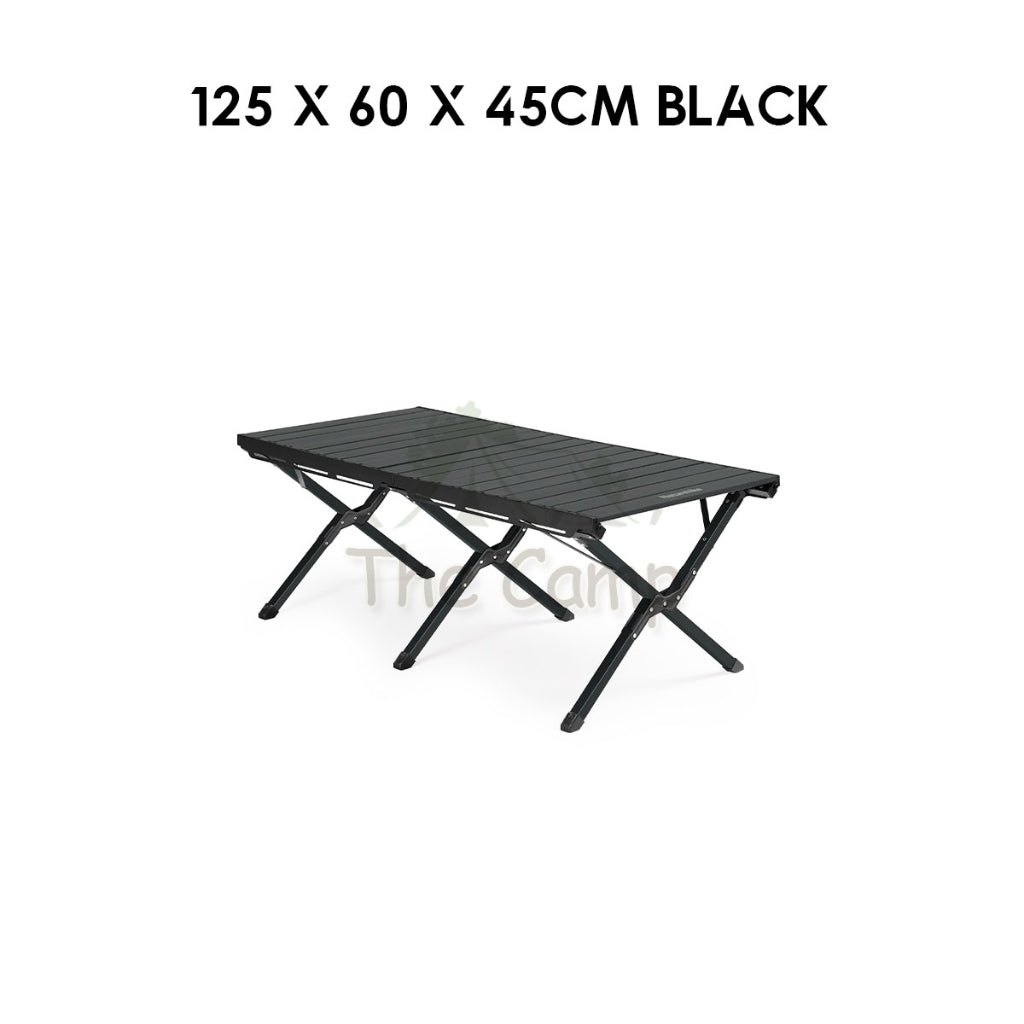 Naturehike Aluminium Egg Roll Table Outdoor Camping BBQ Party Black 120cm Table Portable Foldable CNH22JU043