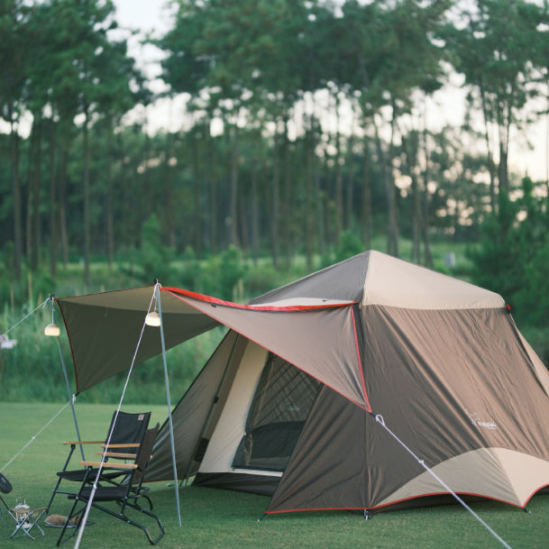Vidalido Camping Cabin Tent Plus XL Automatic Setup Large Space 2 3 4 People Quick Fast Silver Coated Rainproof UPF50+