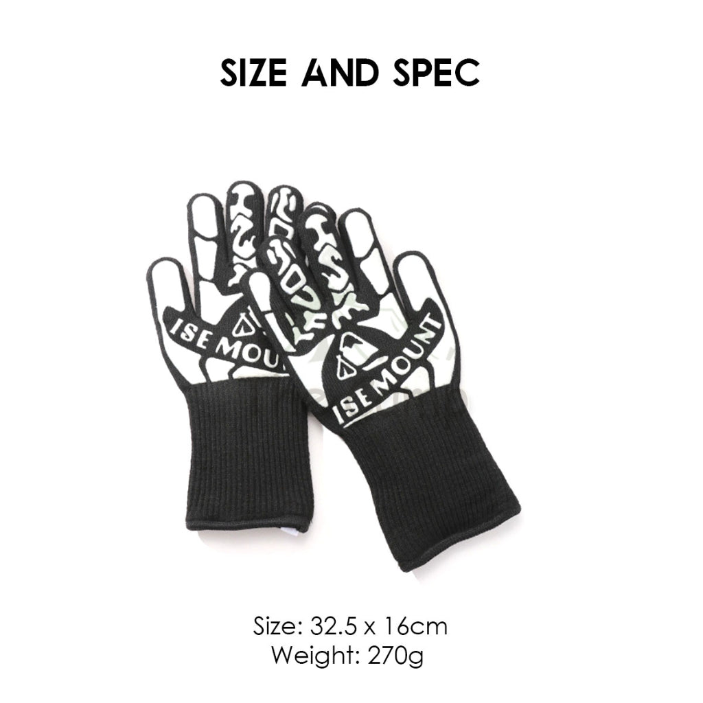Fire Resistant Glove Outdoor Camping Flame Retardant Heat Insulation BBQ Oven Anti Scald Tent Flysheet
