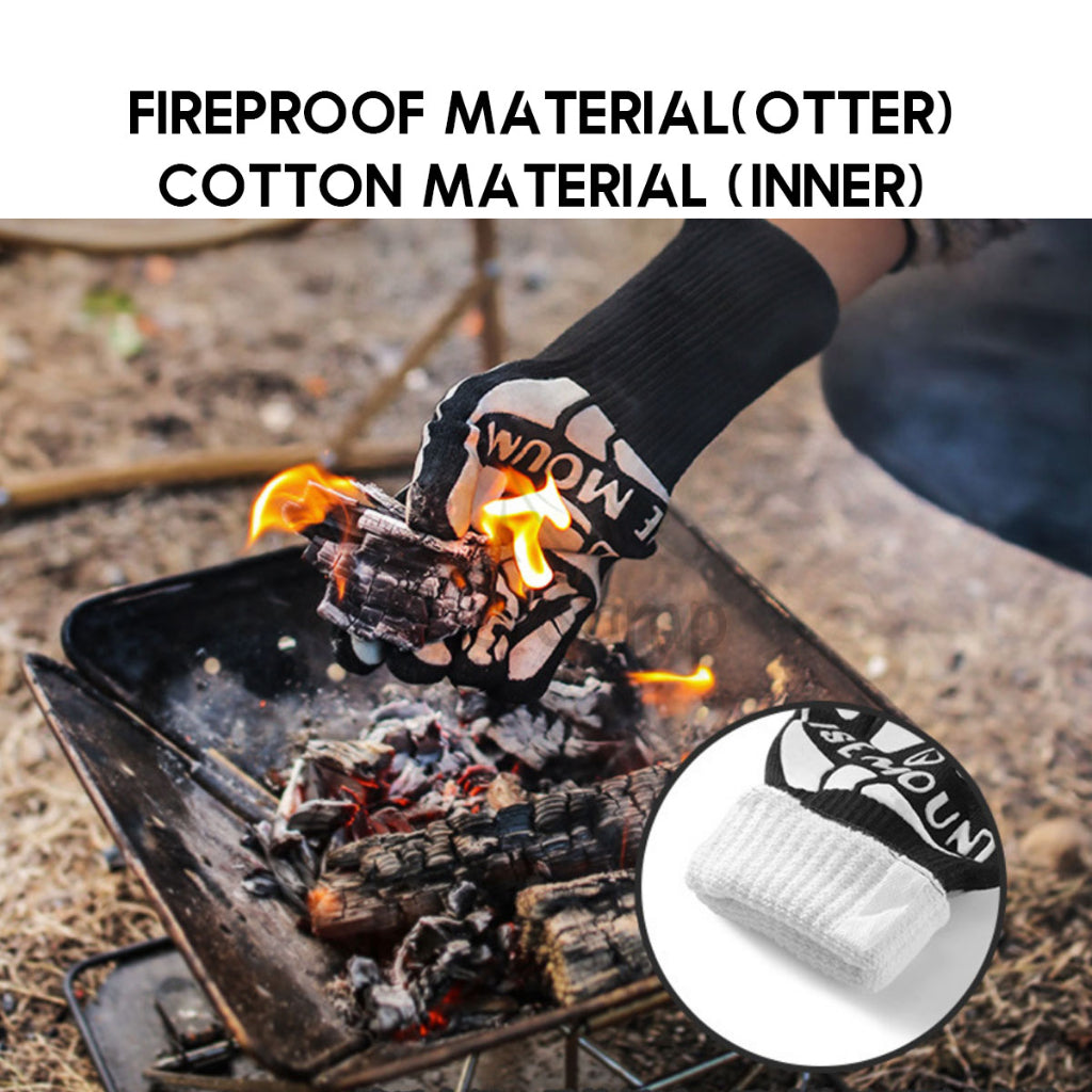 Fire Resistant Glove Outdoor Camping Flame Retardant Heat Insulation BBQ Oven Anti Scald Tent Flysheet