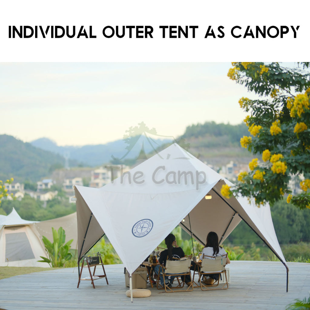 Vidalido Singye Pavillion Tent Camping Double Layer Waterproof UV Proof Khemah