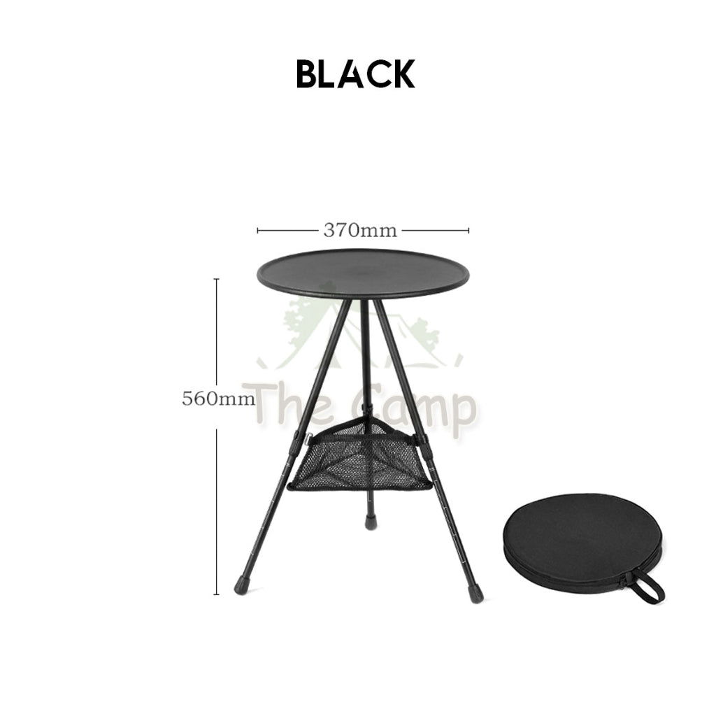 Adjustable Height Camping Small Round Table Picnic Aluminium Alloy ABS Stool Chair Tent Flysheet Tarp Pole Nail Peg Rope