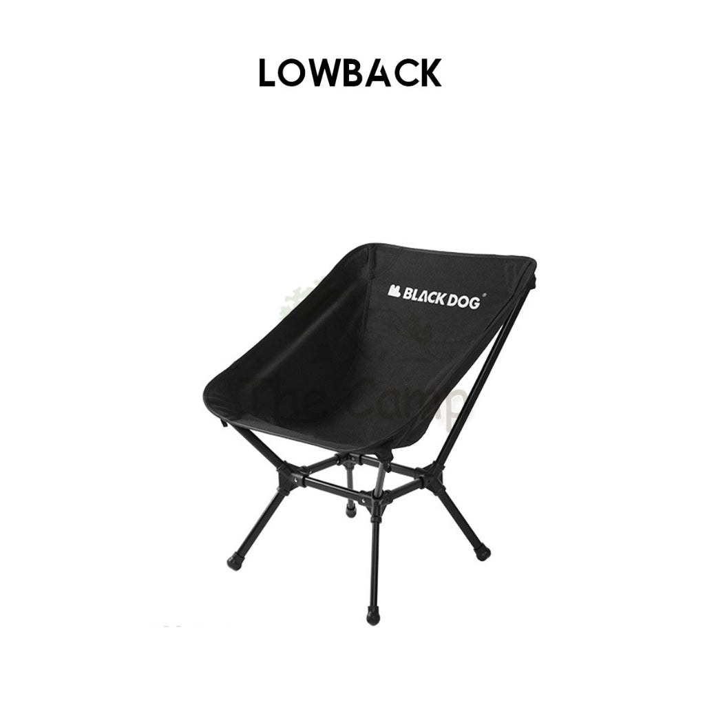 Blackdog Adjustable Angle Moon Chair Foldable Folding Camping Outdoor Tent Table Flysheet Black CBD2300JJ024