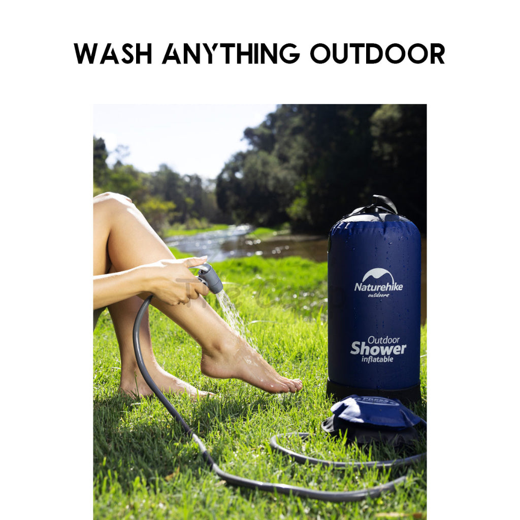Naturehike Shower Water Bag 11L Pressurize Water Outdoor Camping Portable Foot Press Pressurize Travel Wash Washing