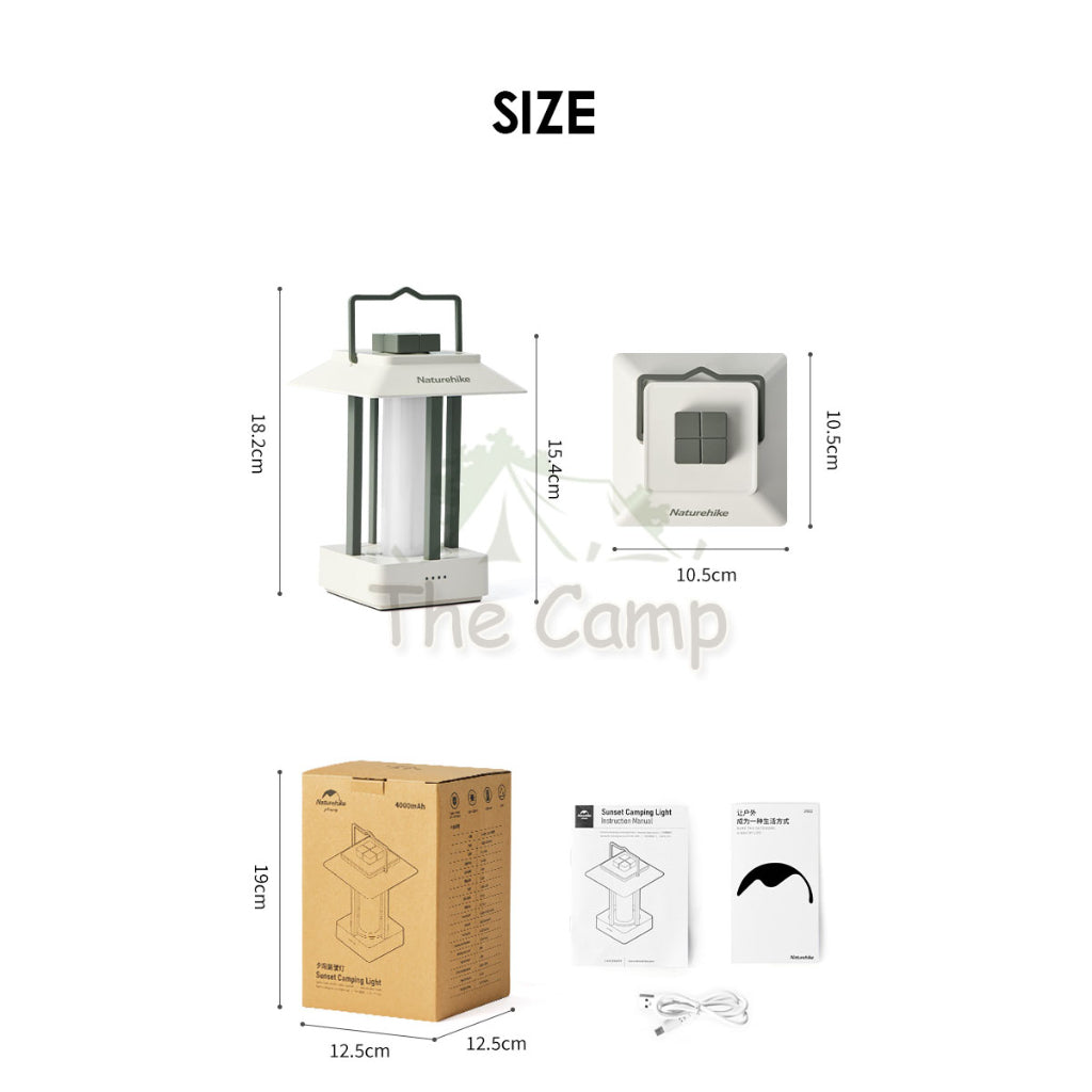 Naturehike Camping Lamp YueGe Outdoor Waterproof LED Lantern Hanging Atmosphere Light 4000mAh CNH22DQ009