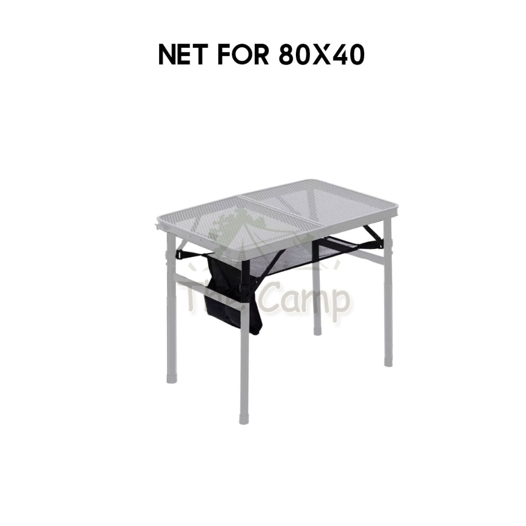 Outdoor Camping Mesh Table Under Table Net Storage Bag Foldable Suitcase Size Portable Lightweight Black Iron Mesh Rack