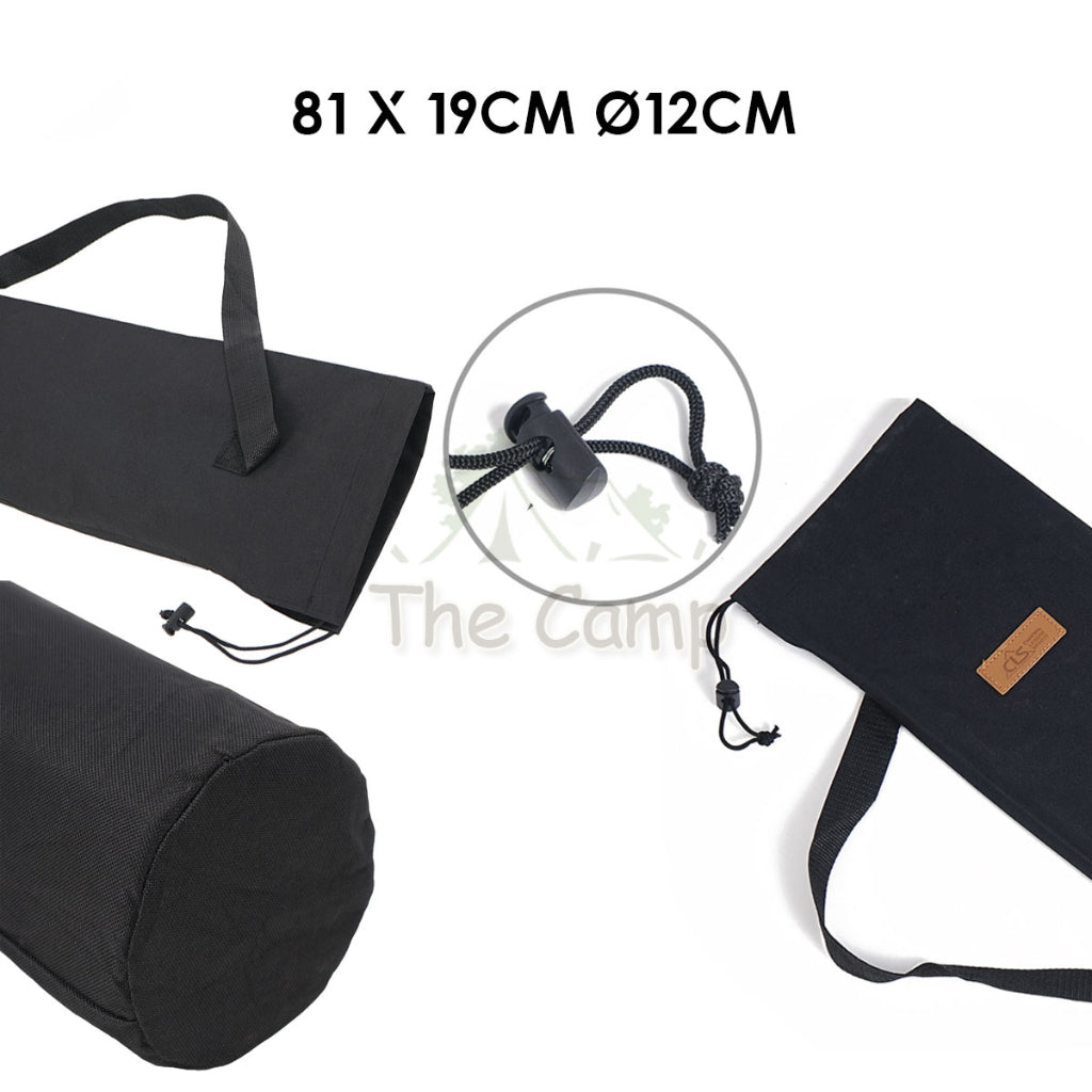 Camping Pole Storage Bag XL Large Long Size Black Equipment Bags Adjustable Pole Flysheet Tarp Tent Peg Nail