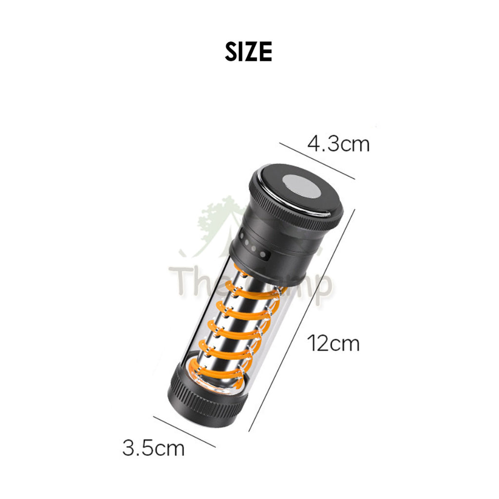 M20 Spiral Torch Light Camping Outdoor Dimming Hanging LED Lantern Atmosphere Lamp Hiking High Brightness Flashlights