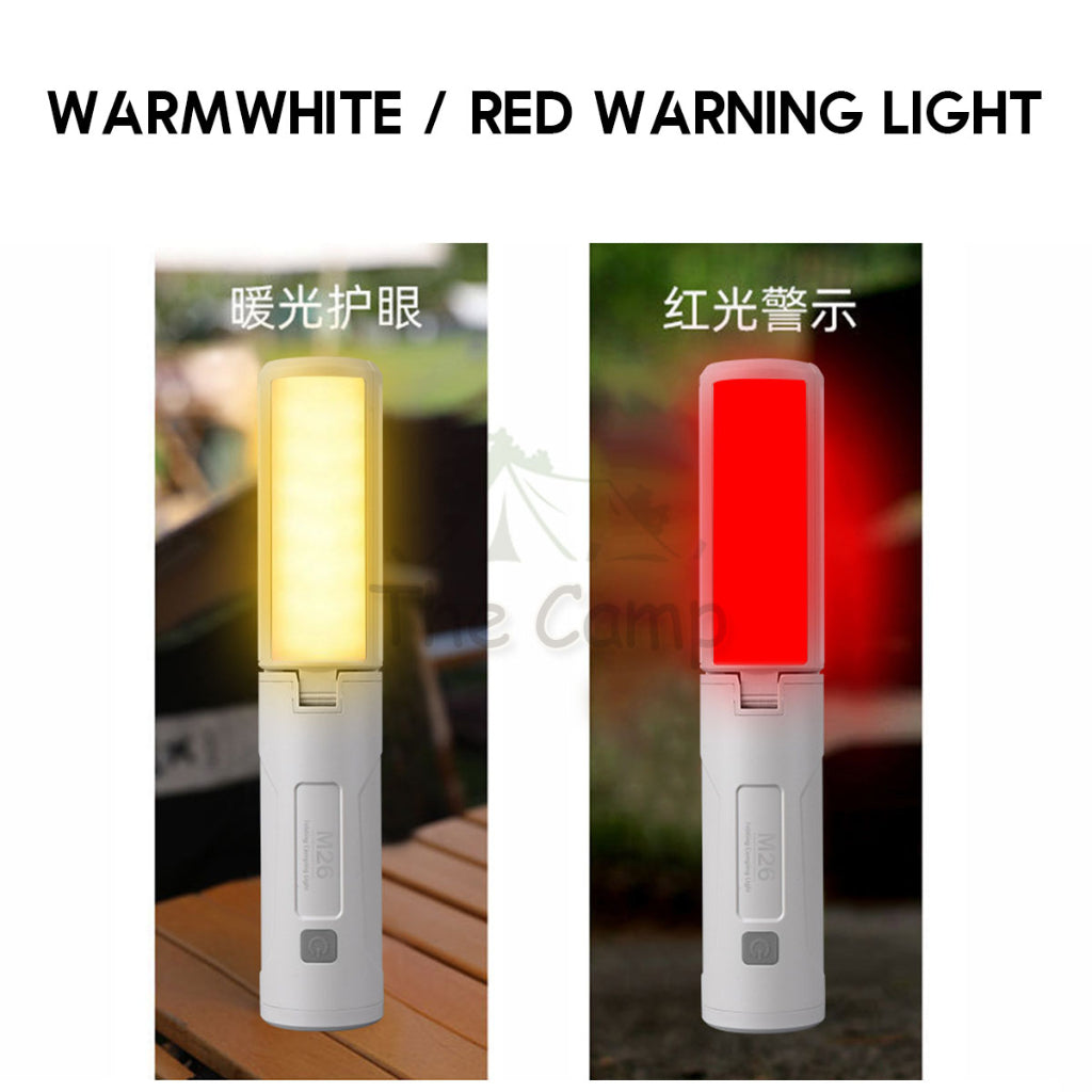 M26 Foldable Light with Torch Camping Outdoor Hanging LED Lantern Atmosphere Lamp Hiking High Brightness Flashlights