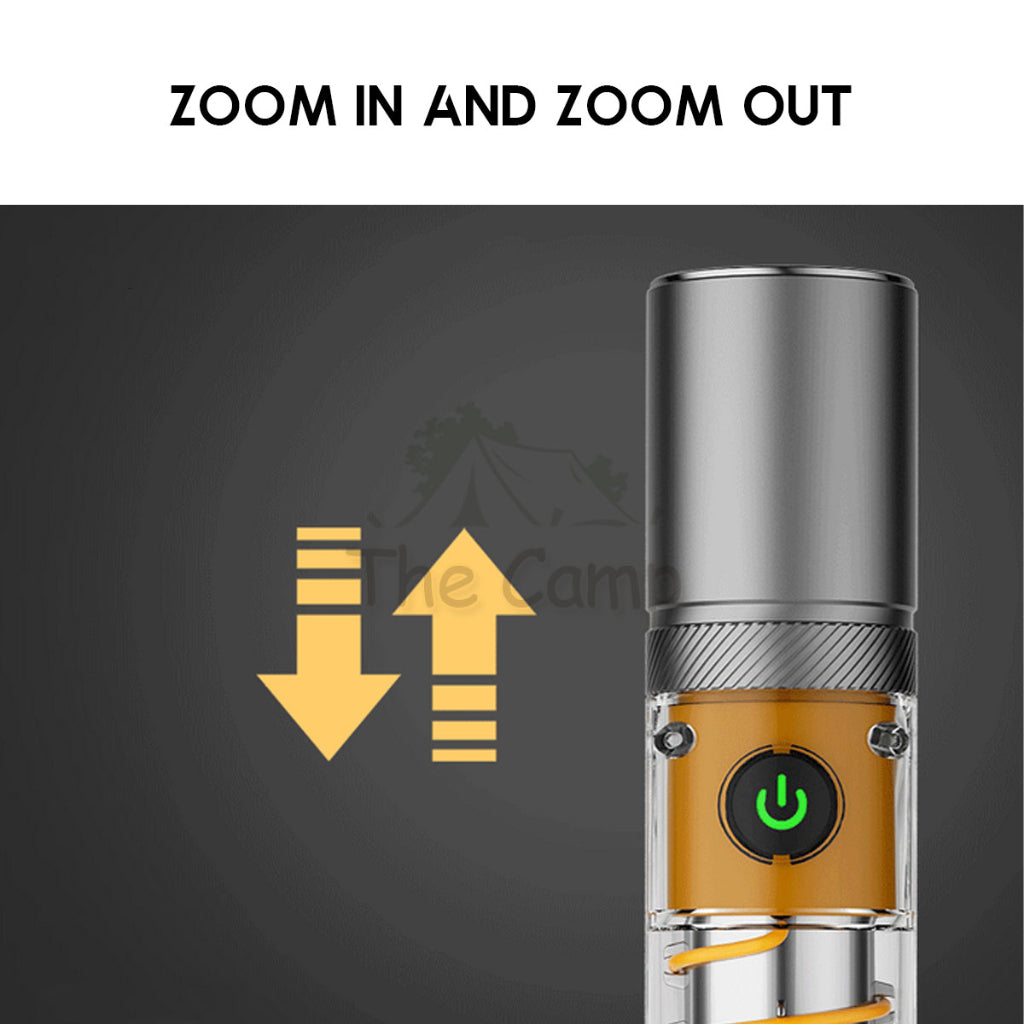 X10 Spiral Torch Light Camping Outdoor Hanging LED Lantern White Laser Atmosphere Lamp Hiking Breathing High Brightness