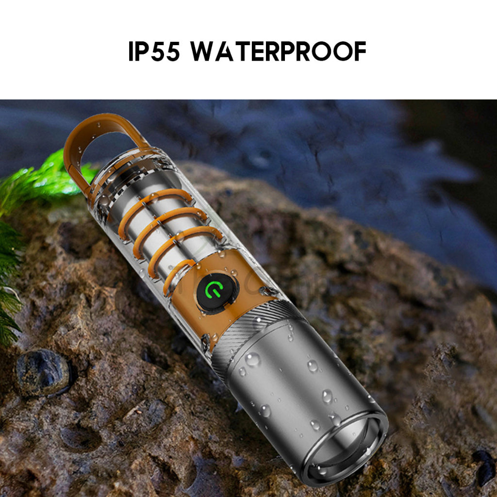 X10 Spiral Torch Light Camping Outdoor Hanging LED Lantern White Laser Atmosphere Lamp Hiking Breathing High Brightness