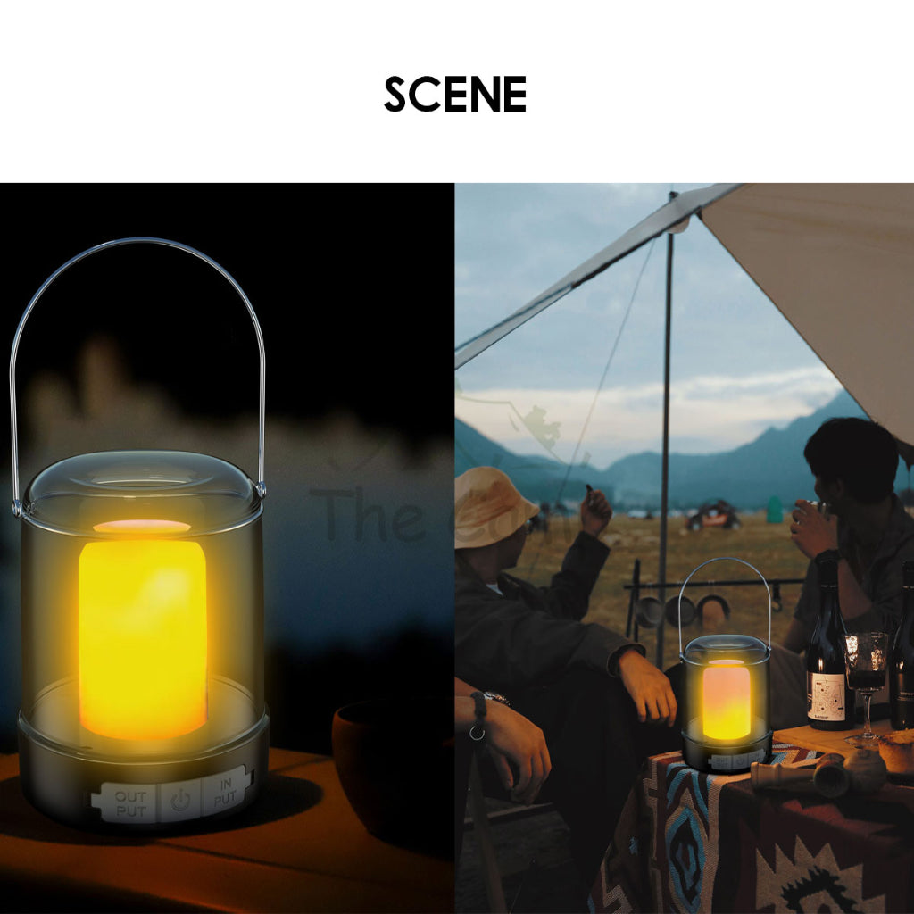 Flaming Atmosphere Light for Outdoor Camping Flame Type C Dimming Hanging LED Lantern Lamp Hiking Fishing Atmos