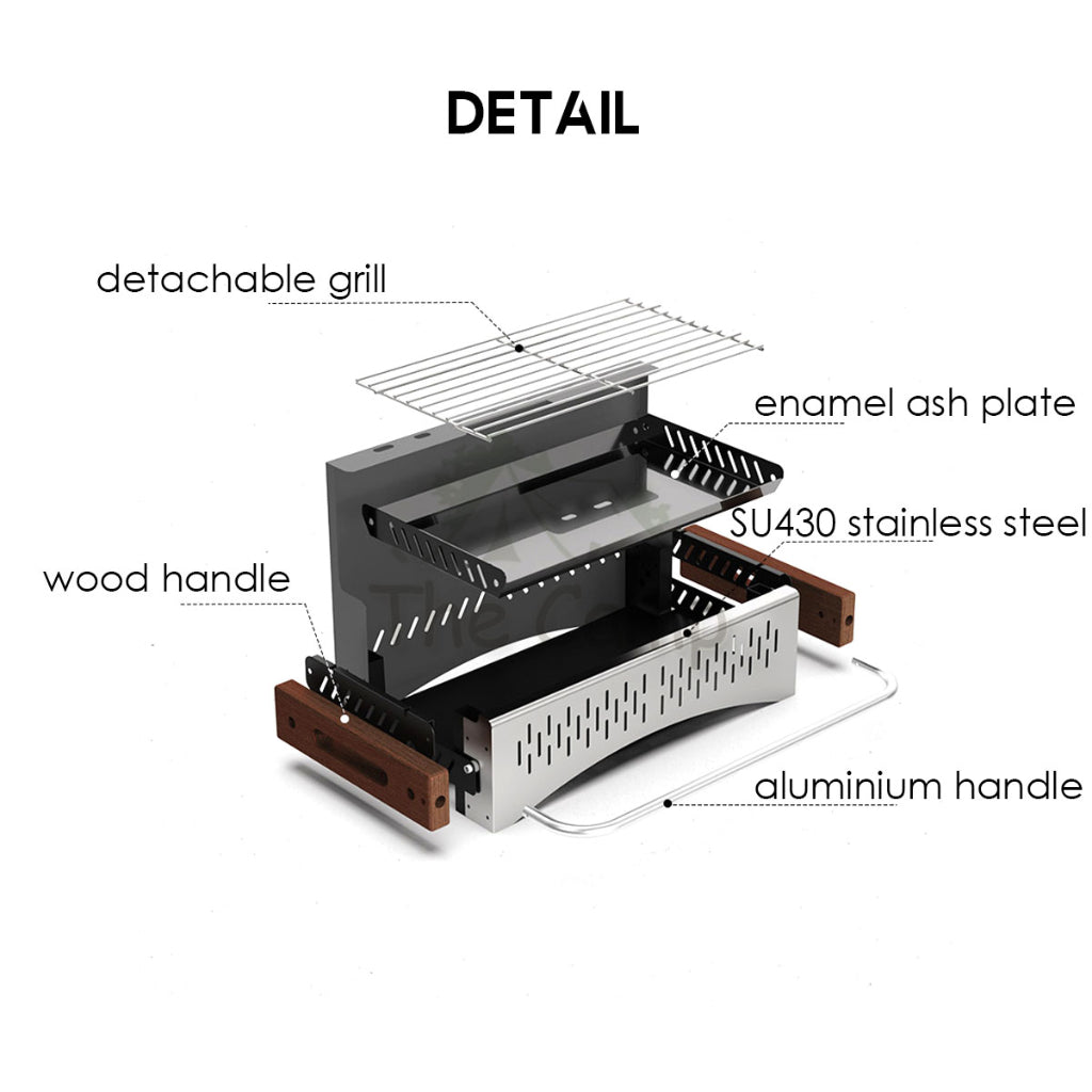 Naturehike BBQ Grill Portable Folding Enamel Coating Charcoal Grills Stove Barbecue Tabletop CNK2300CJ010