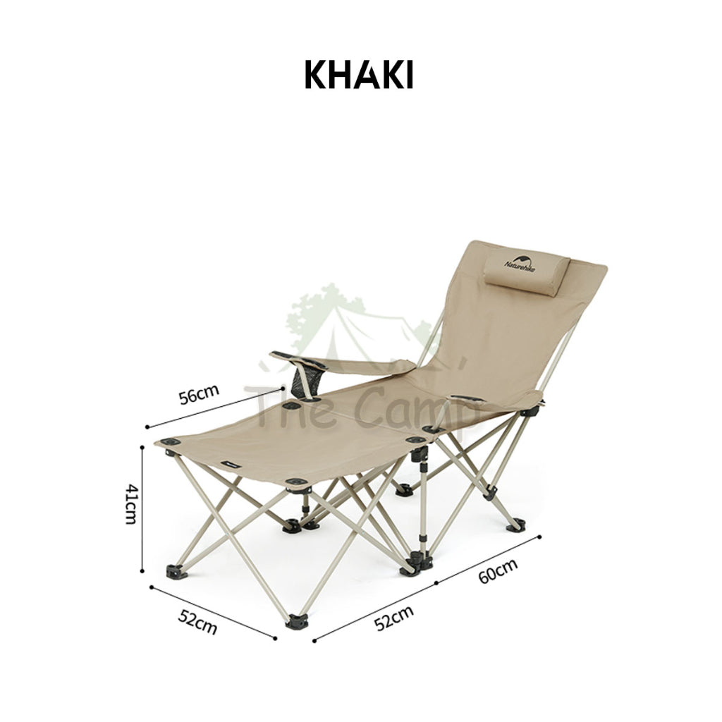 Naturehike Detachable 2 In 1 Lounge Chair T05J Recliner With Table Outdoor Camping Foot Rest Reclining CNK2350JJ011