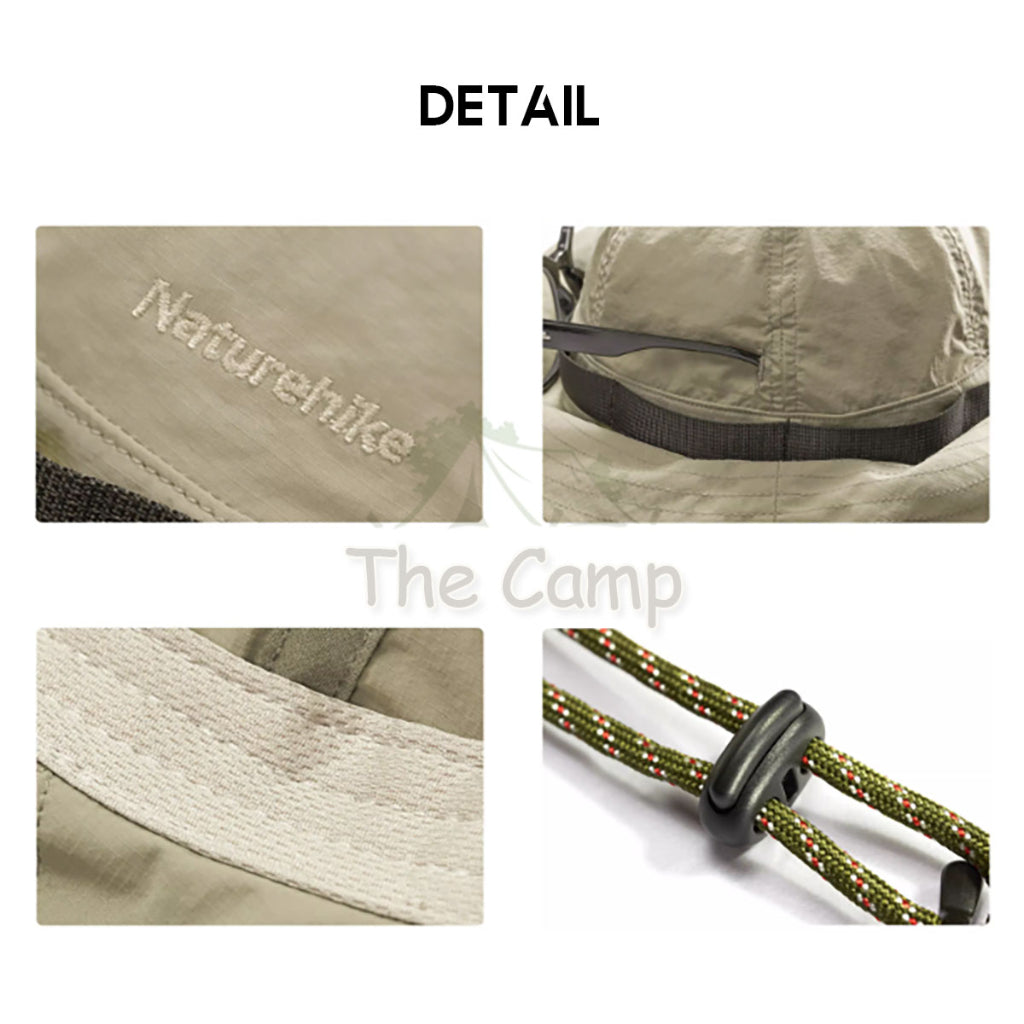Naturehike Mesh Fisherman Hat Anti Mosquito Camping Outdoors Folding Shawl Breathable Cap Hats Chair Double Visor LA010