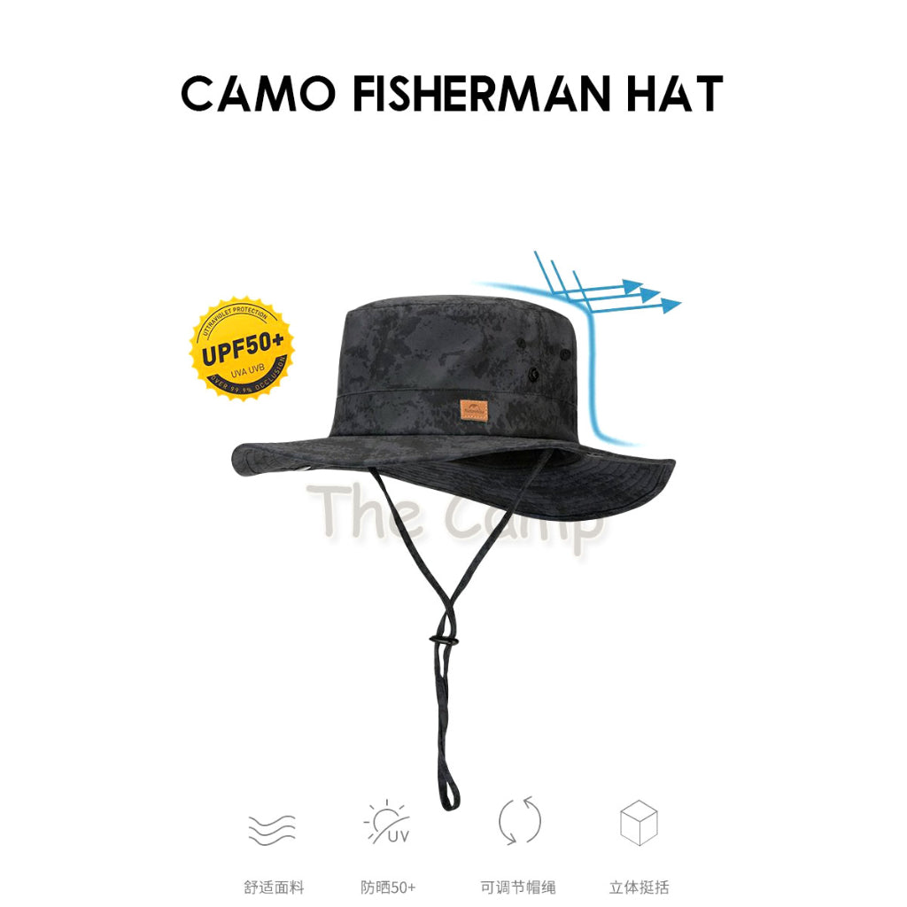 Naturehike Camo Fisherman Hat Unisex Men Women Camping Outdoors Folding Shawl Breathable Cap Hats FS532