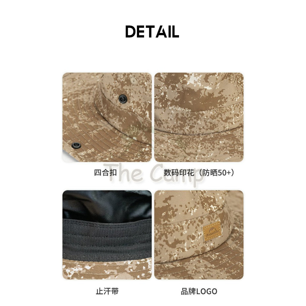 Naturehike Camo Fisherman Hat Unisex Men Women Camping Outdoors Folding Shawl Breathable Cap Hats FS532