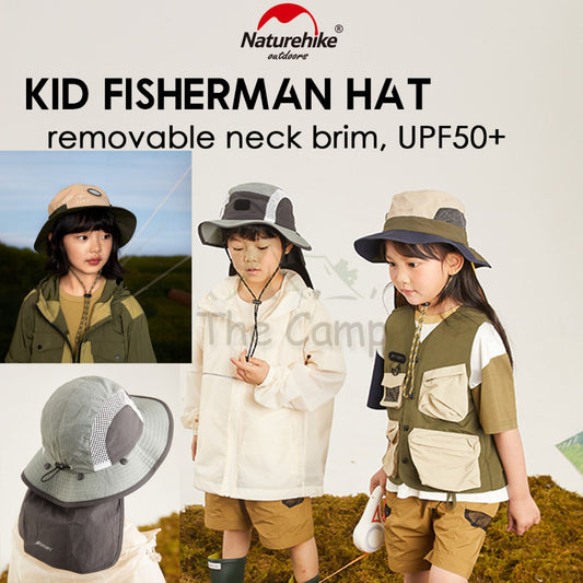Naturehike Kid Fisherman Hat Boy Girl Children Child Camping Outdoors Neck Folding Breathable Cap Hats MZ003 MZ011 MZ012
