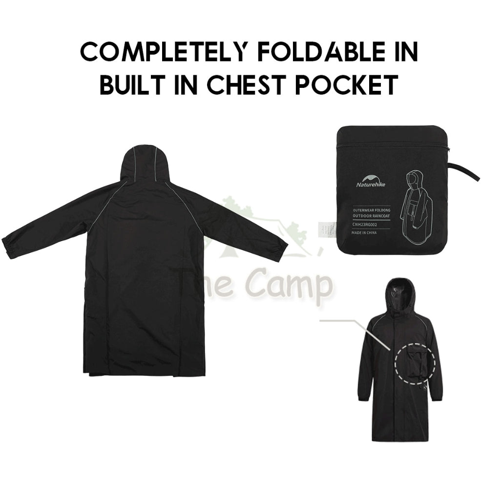 Naturehike Reflective Raincoat Outdoor Camping Rain Coat CNH23RG002