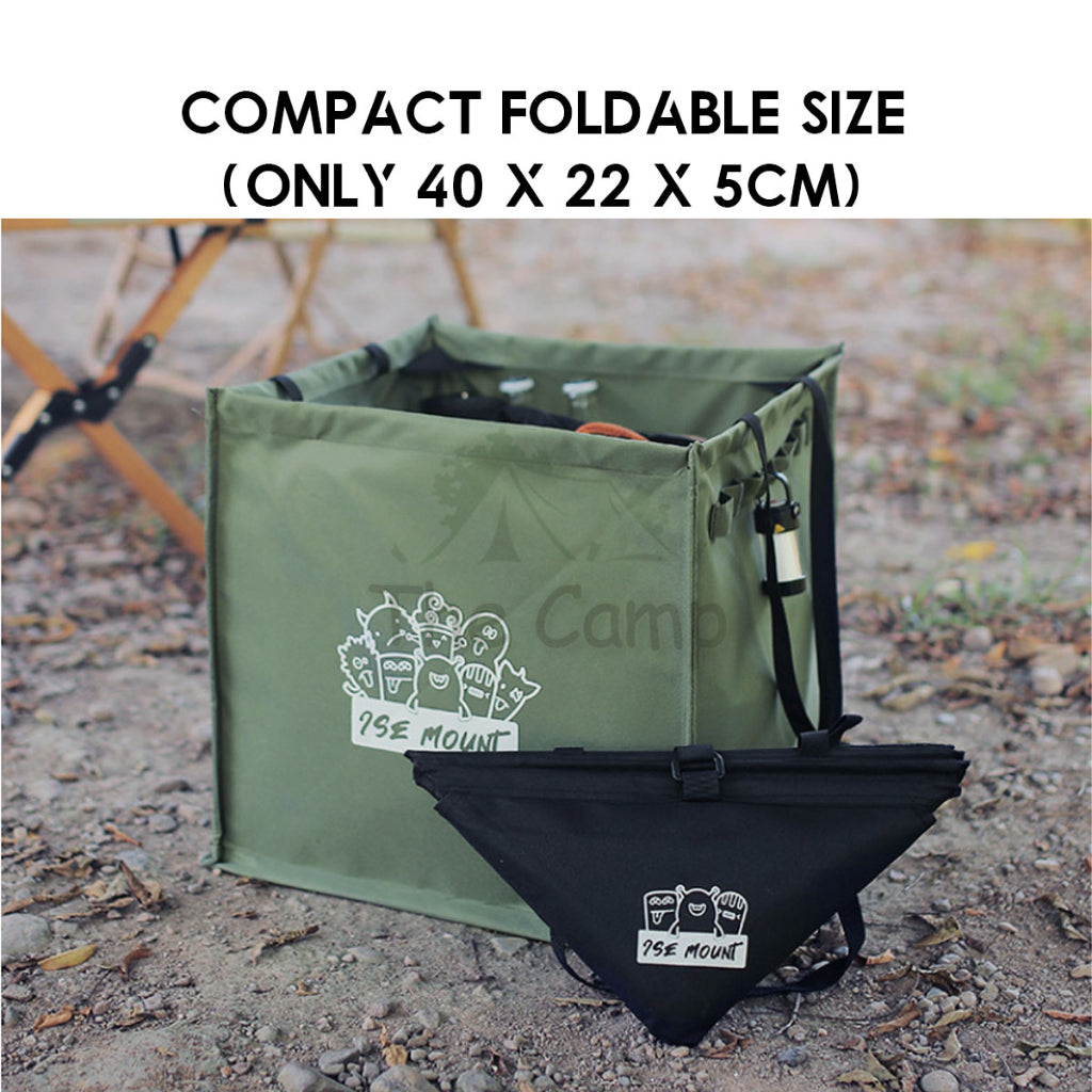 Foldable Standing Bag 64L Large Outdoor Camping Rubbish Garbage Rack Laundry Bags Black Folding Compact Size Garbage