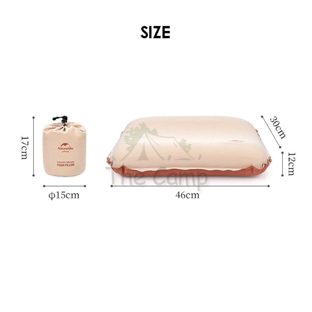 Naturehike 3D Automatic Inflatable Sponge Pillow Camping Silent Soundless Auto Inflate Travel Air Bed NH21ZT001