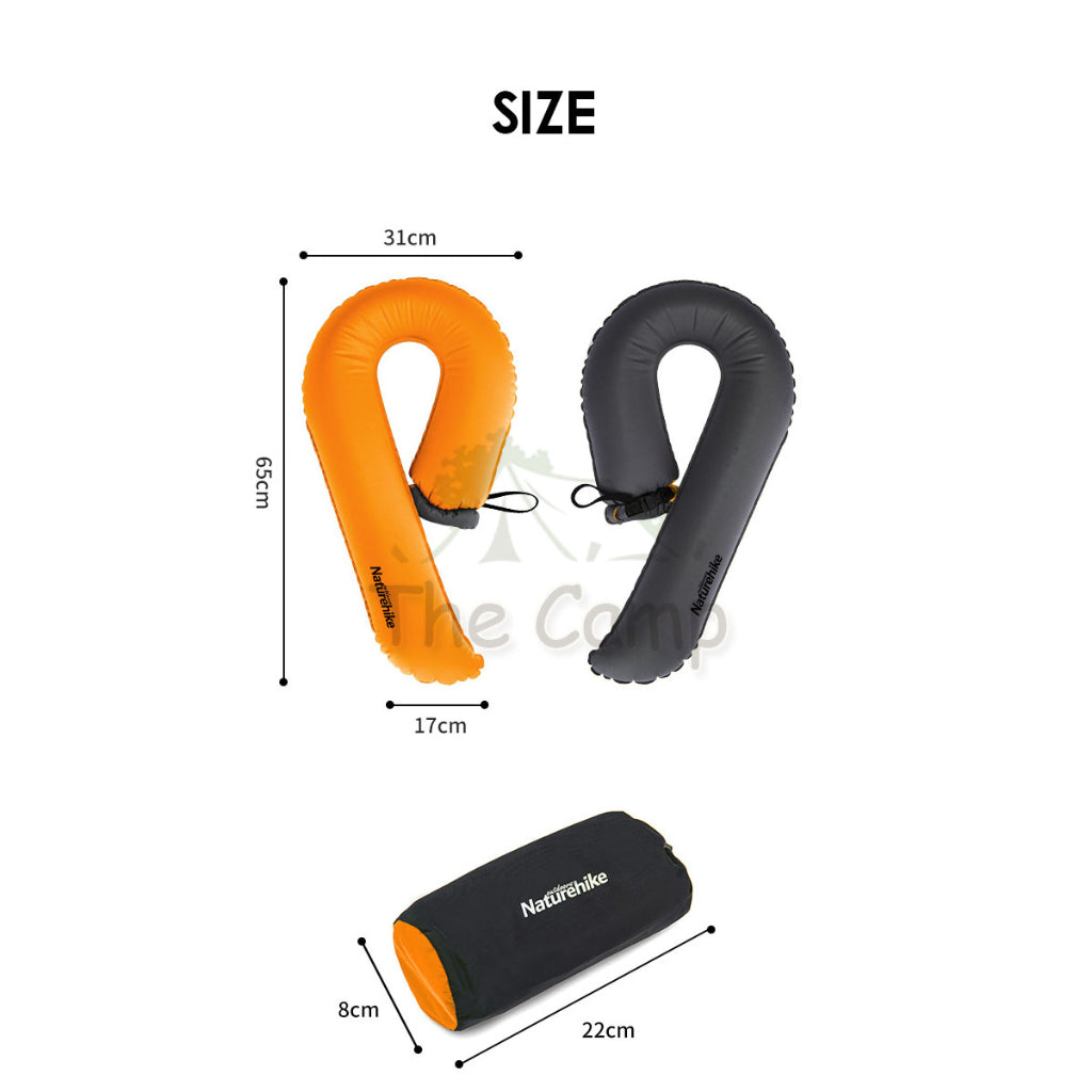 Naturehike U Shape Inflatable Travel Pillow Long Neck Multifunction Air Pillow Bolster Eye Mask Phone Holder NH20ZT004