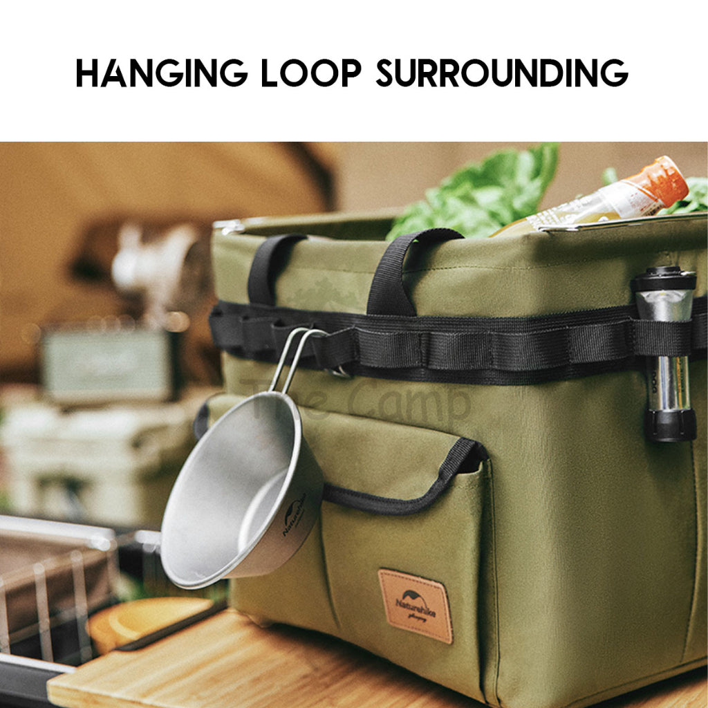 Naturehike Oxford Cloth Storage Bag 20L Basket Steel Frame Camping Outdoor Tarp Nail Peg Table Chair Rope Tent NH22SNX02