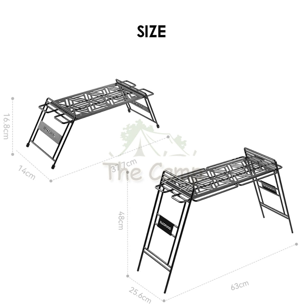 Blackdog Premium Metal Shelf Foldable Storage Rack Folding Rack Matte Black Engraving Small Large BD-ZWJ001
