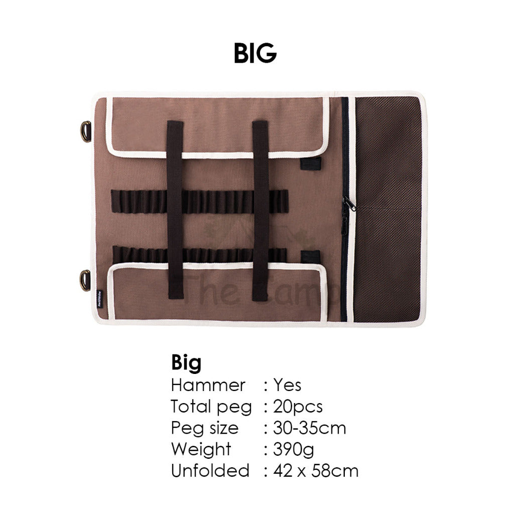 Naturehike Peg Storage Bag Large Small Size Stake Hammer Nail Bags Tent Tarp Paracord Rope Store Camping NH20PJ093