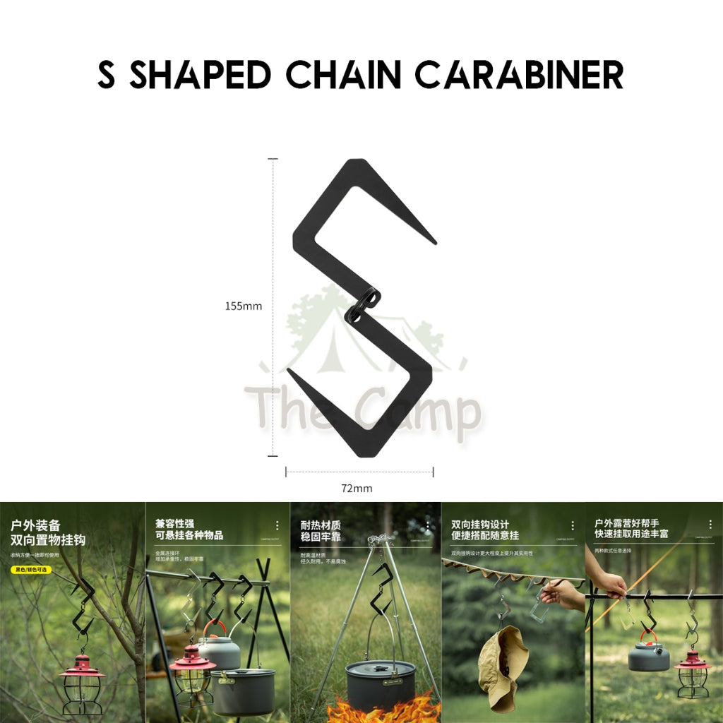 Carabiner D Shape S Shape Aluminium Stainless Steel Buckle Clip Key Chain Outdoor Camping Paracord Spring Keyring Hook