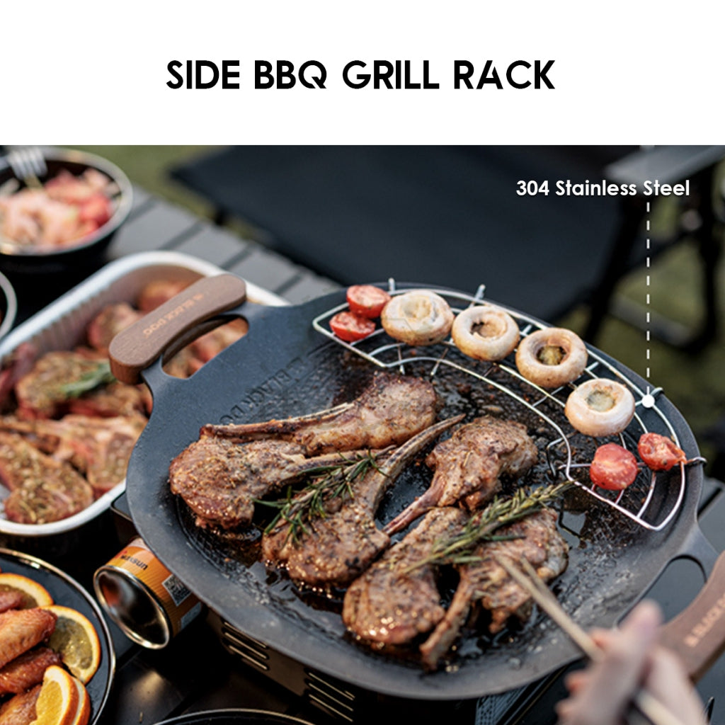 Blackdog BBQ Grill Pan Non Stick Coating Outdoor Camping Korean Style Design Wok Frying Cooking Cookware CBD2300CW011