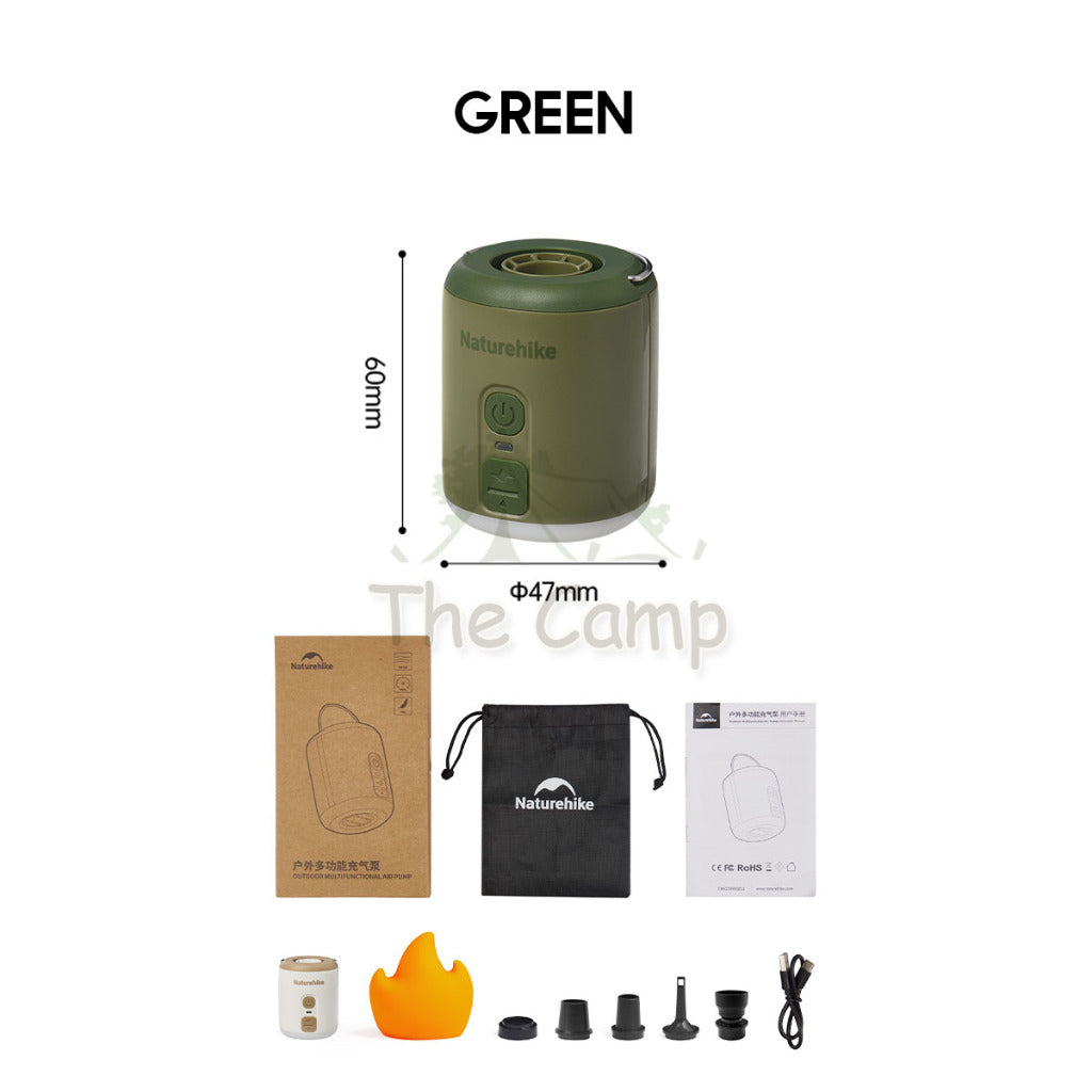 Naturehike Mini Air Pump with Light Outdoor Camping Inflatable Mattress Bed Pump Pillow Tent Lamp CNK2300DQ022
