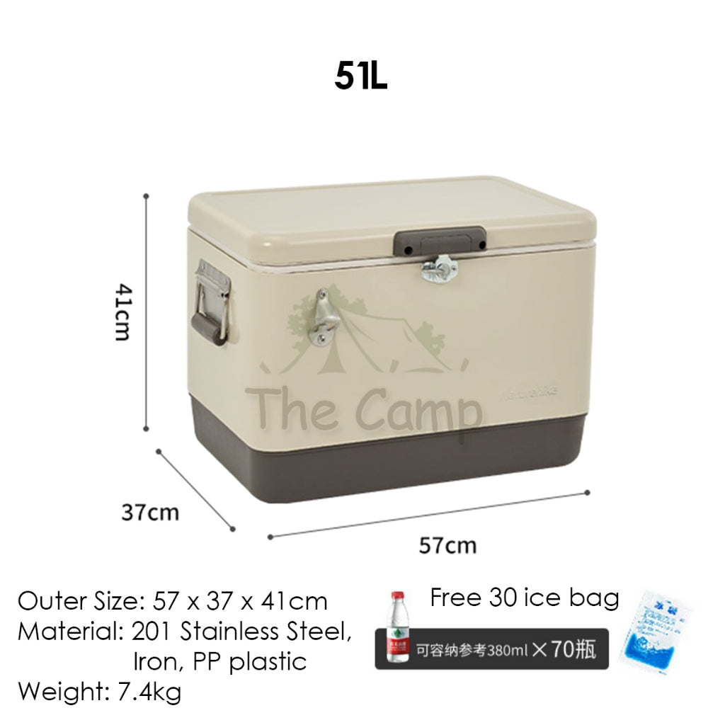 Naturehike Portable LS Cooler Box Retro Ice Box Camping Outdoor Picnic Refrigerator 24 48 hours 29L 51L CNH22CJ10001