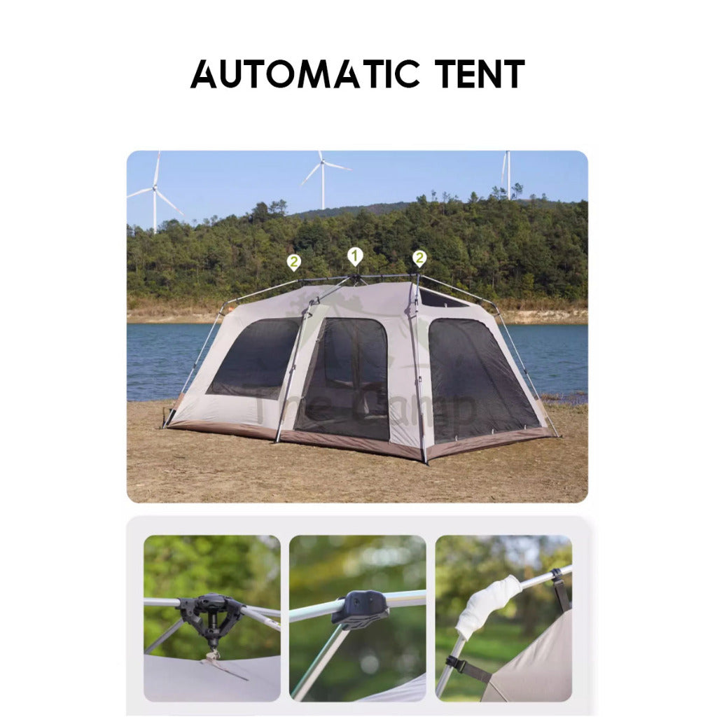 Vidalido Mountain Trip Auto Tent with Front TPU 2 Rooms Multiple Mode Outdoor Camping Poon Saan Cabin Sanstay