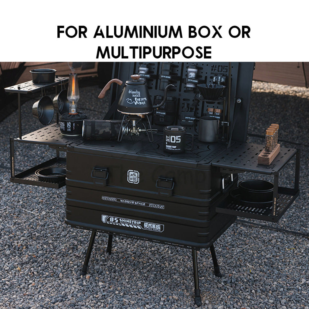 Shinetrip Stool Table for Aluminium Box Set Expandable IGT Storage Box 44L 72L Tactical Case Stool Table Outdoor Camping