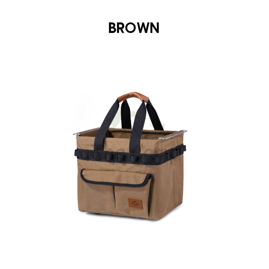 Naturehike Oxford Cloth Storage Bag 20L Basket Steel Frame Camping Outdoor Tarp Nail Peg Table Chair Rope Tent NH22SNX02