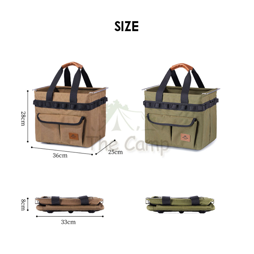 Naturehike Oxford Cloth Storage Bag 20L Basket Steel Frame Camping Outdoor Tarp Nail Peg Table Chair Rope Tent NH22SNX02