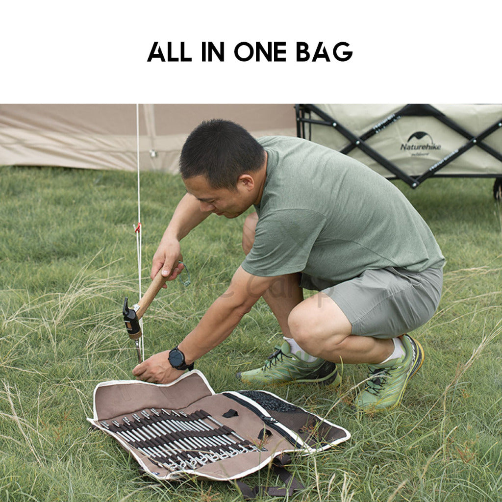 Naturehike Peg Storage Bag Large Small Size Stake Hammer Nail Bags Tent Tarp Paracord Rope Store Camping NH20PJ093