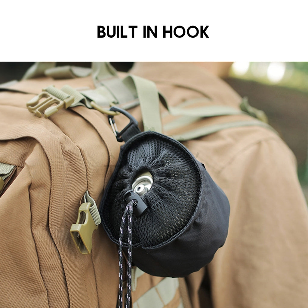 Screw Type Butane Gas Pouch Cover Bag Camping Outdoor Alpine Flat Fat Gas Can Multipurpose Carry Beg Stove Cooking