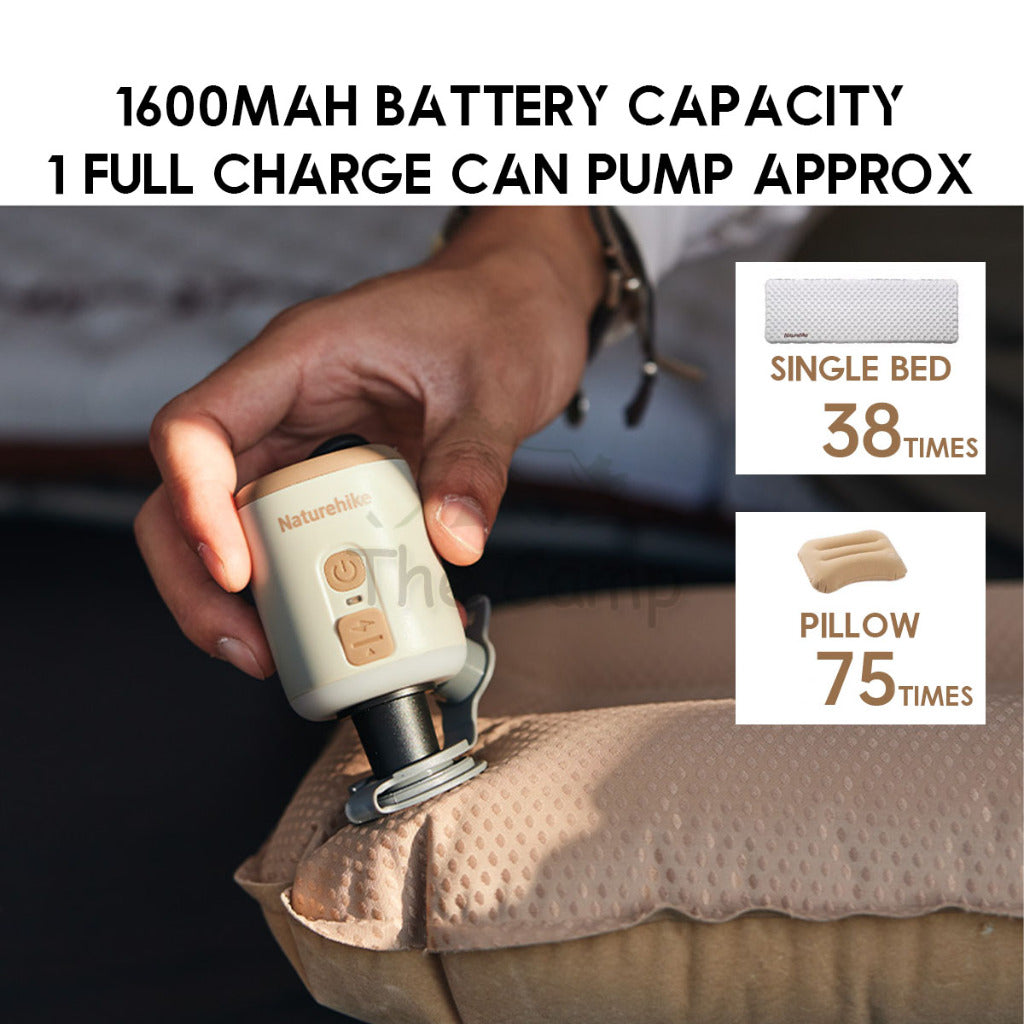 Naturehike Mini Air Pump with Light Outdoor Camping Inflatable Mattress Bed Pump Pillow Tent Lamp CNK2300DQ022