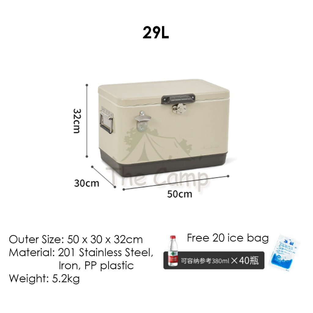 Naturehike Portable LS Cooler Box Retro Ice Box Camping Outdoor Picnic Refrigerator 24 48 hours 29L 51L CNH22CJ10001