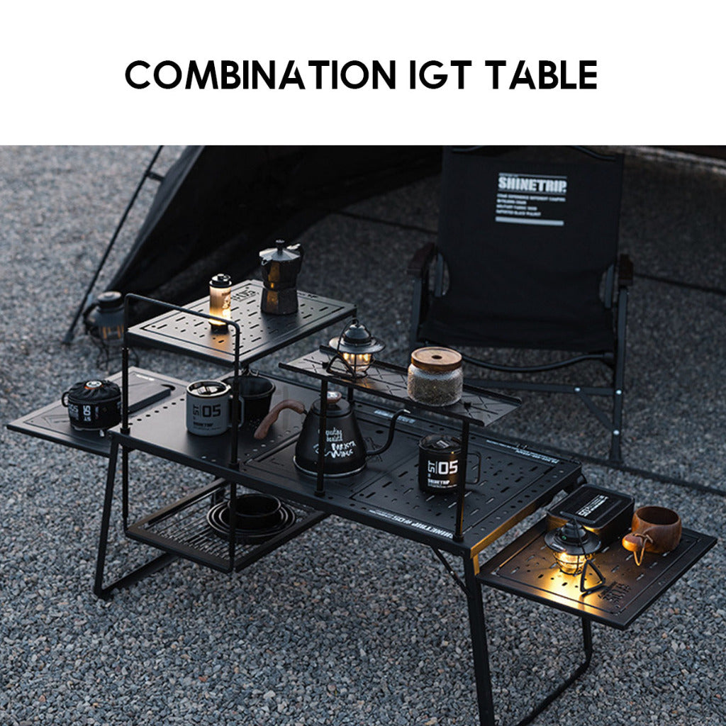 Shinetrip IGT Combination Table Module Outdoor Camping Plate Dish Rack Soto Stove Lamp Pole Spider Star Panel Tea Tray