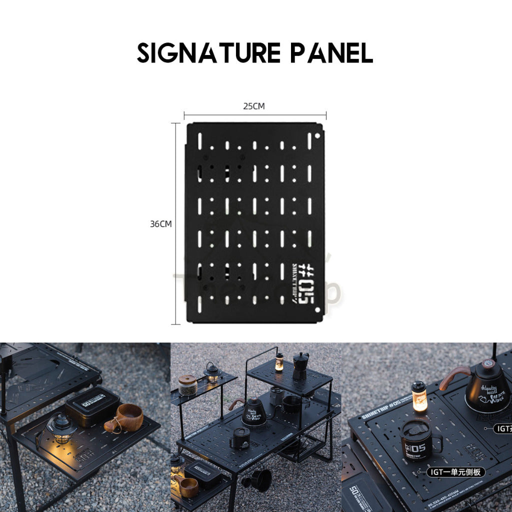 Shinetrip IGT Combination Table Module Outdoor Camping Plate Dish Rack Soto Stove Lamp Pole Spider Star Panel Tea Tray
