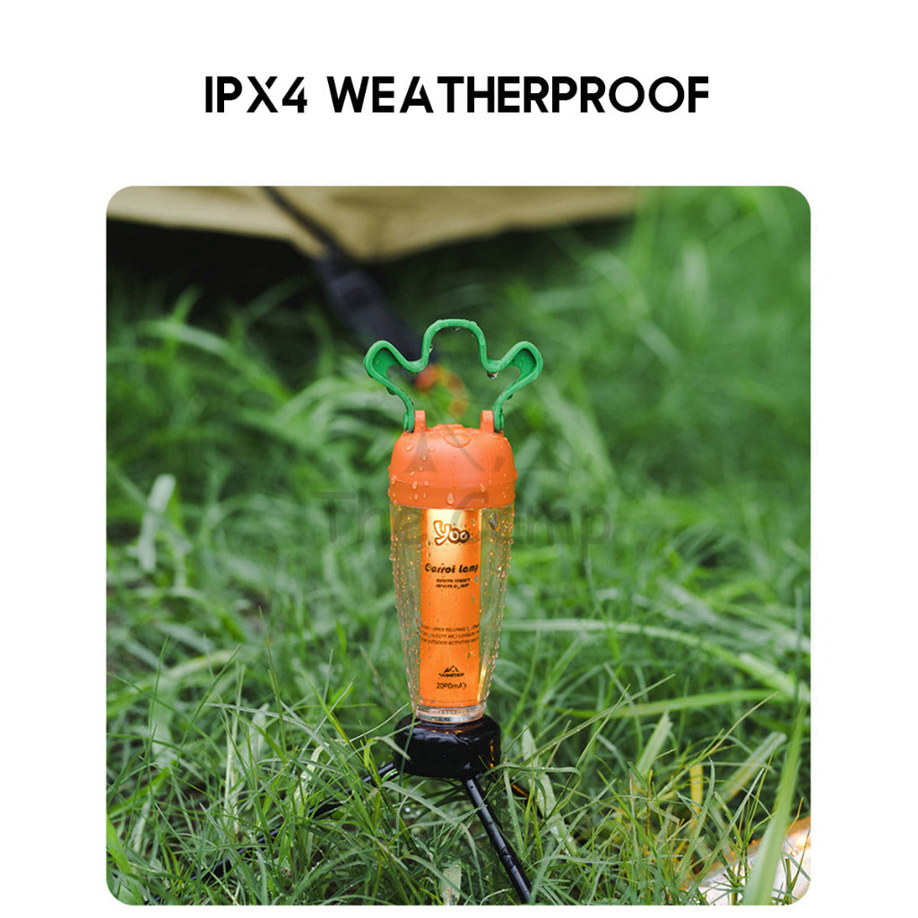 Shinetrip Carrot Light Radish Lamp Free Bag Optional Double Tripod Fan Camping Outdoor LED Lantern Atmosphere Tent