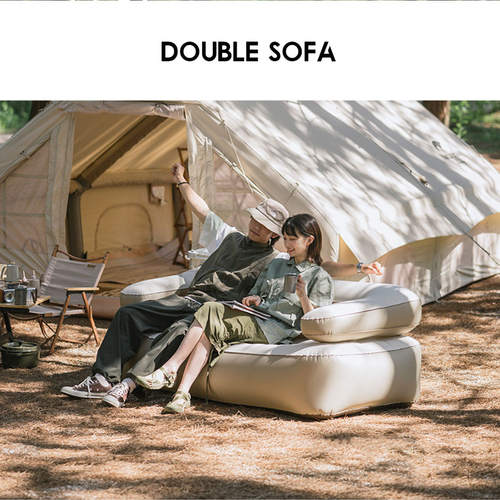 Naturehike 2 In 1 Inflatable Sofa & Bed TPU Outdoor Camping Portable 35CM Thickened Double Single Bed Mattress NH22FCD06